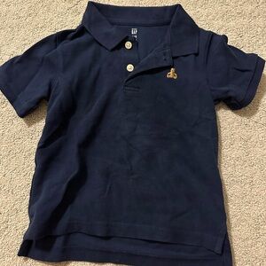 GAP Kids Dark Blue Polo with Embroidered Detail